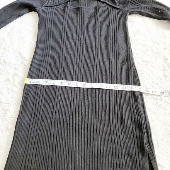 House of Harlow black mock neck sweater dress with cut out size large - Picture 9 of 10